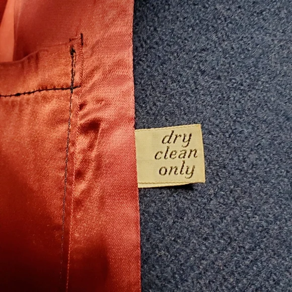 *RARE* Vintage 1970's Pendleton Navy Blue Virgin Wool Poncho Cape - Picture 5 of 8